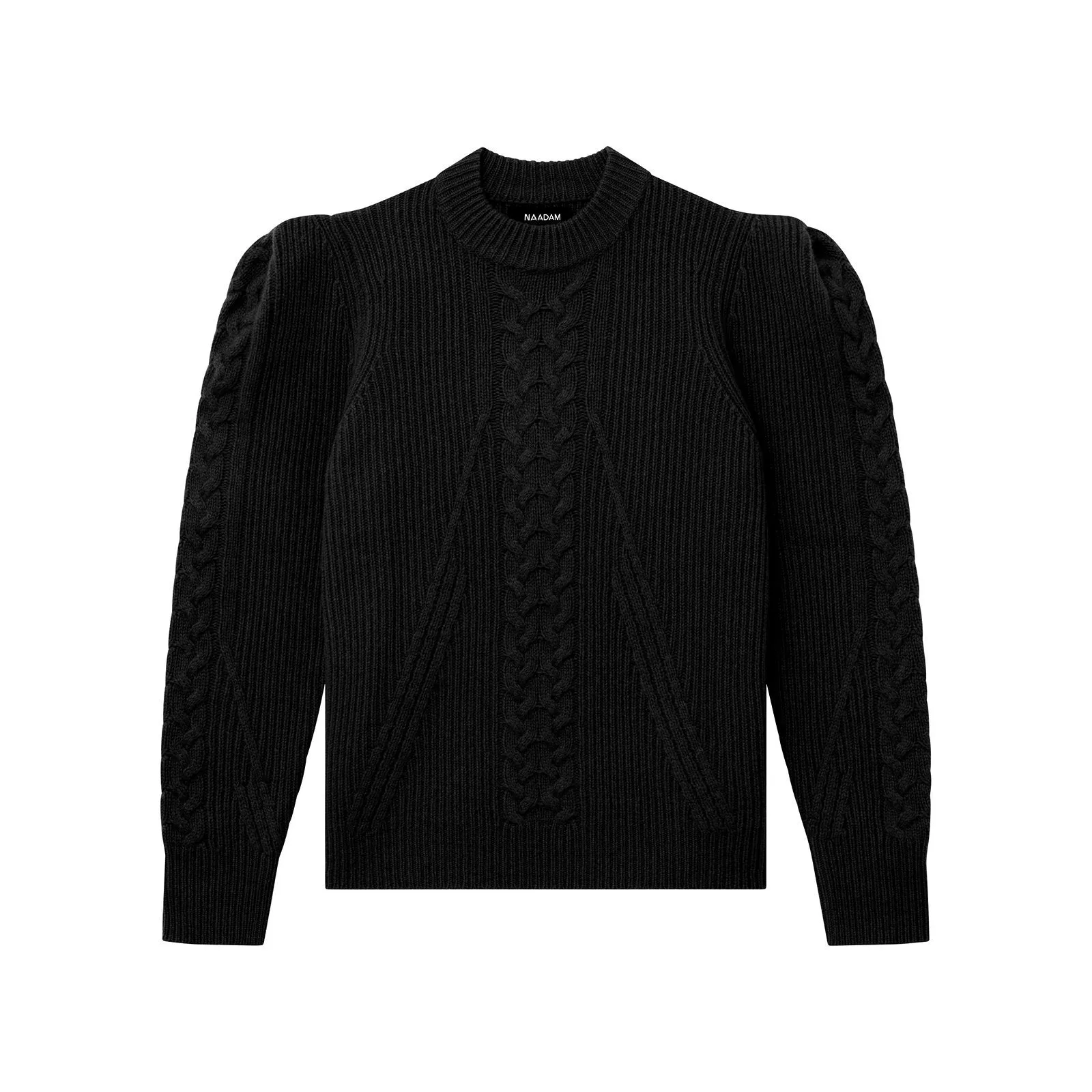 Structured Shoulder Cable Knit Sweater