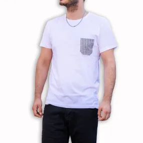 T-Shirt Uomo con taschino beige