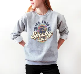 Thick Thighs and Spooky Vibes Halloween Pullover