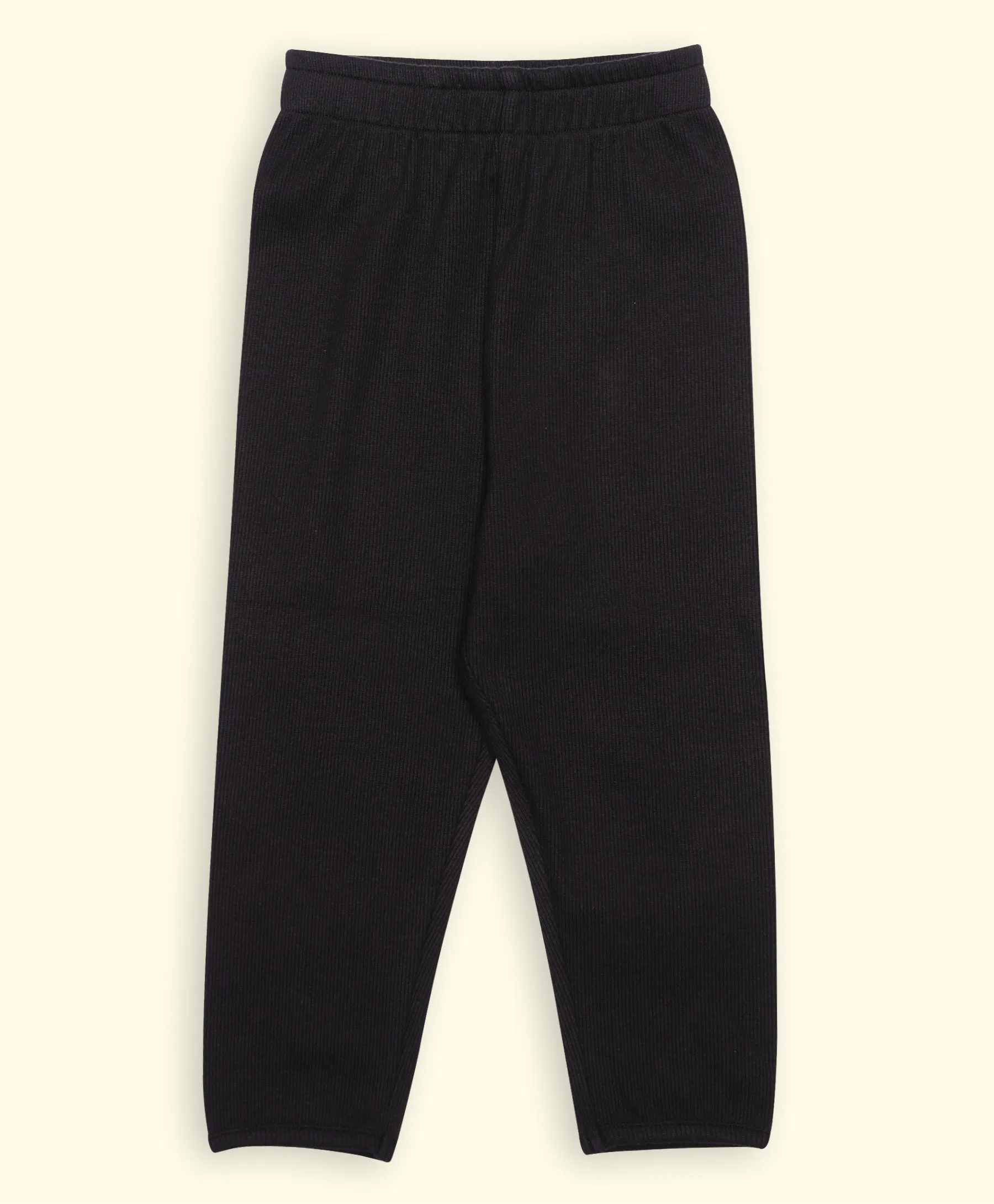 Ventra Black Solid stretch Nightwear