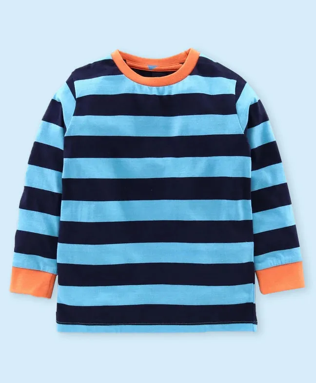 Ventra Boys Blue Orange Stripes Nightwear