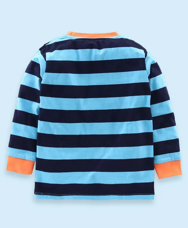 Ventra Boys Blue Orange Stripes Nightwear