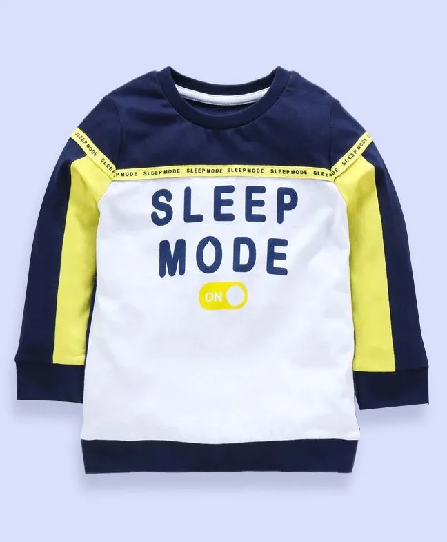 Ventra Boys Sleep Mode Print Night Suit - Blue