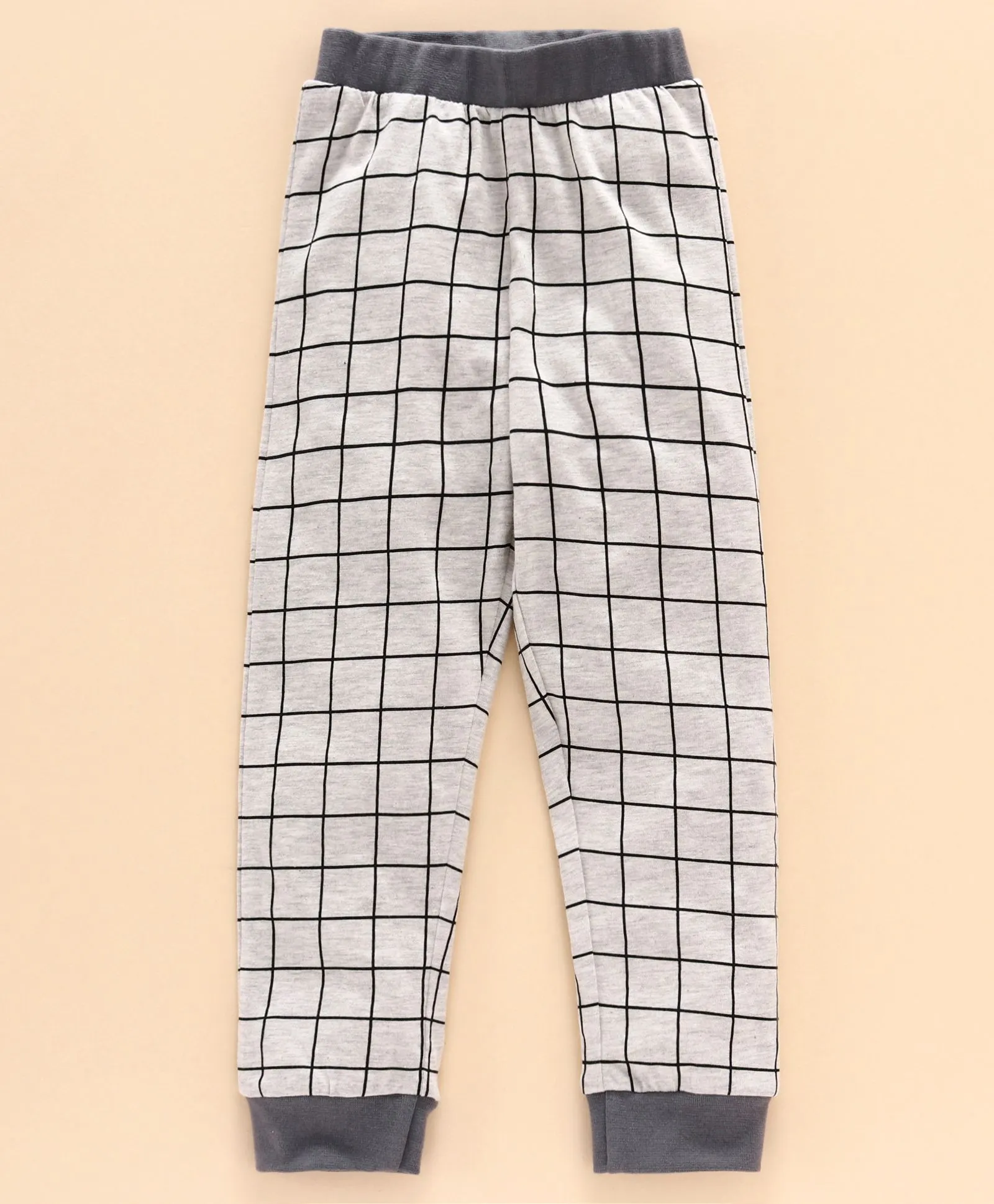 Ventra Boys Star  Checkered Grey Nightwear