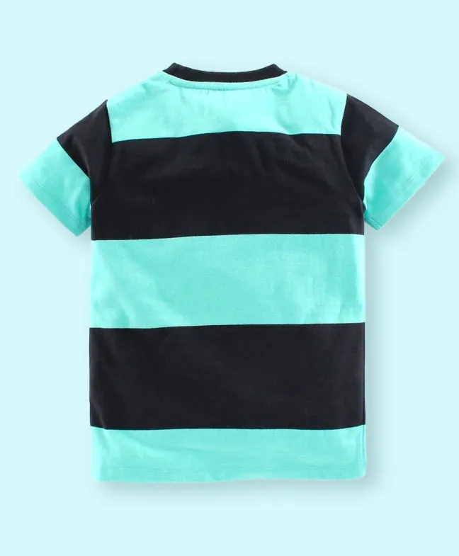 Ventra Boys Striped Blue & Black Nightwear