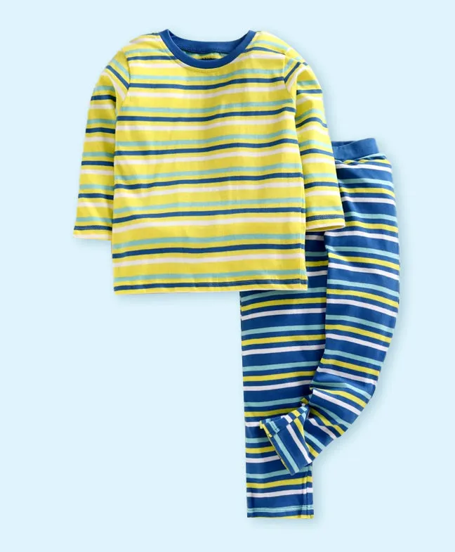 Ventra Boys Striped Yellow Nightwear