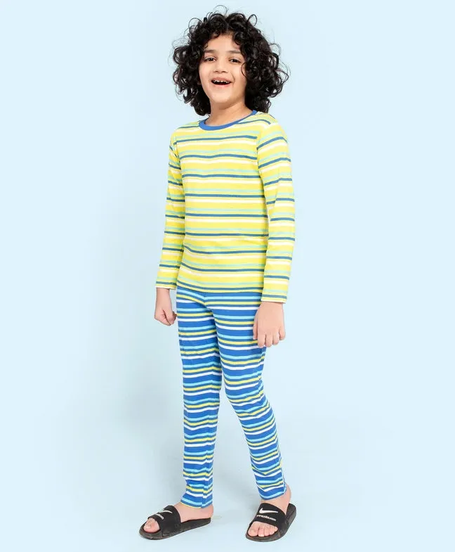 Ventra Boys Striped Yellow Nightwear