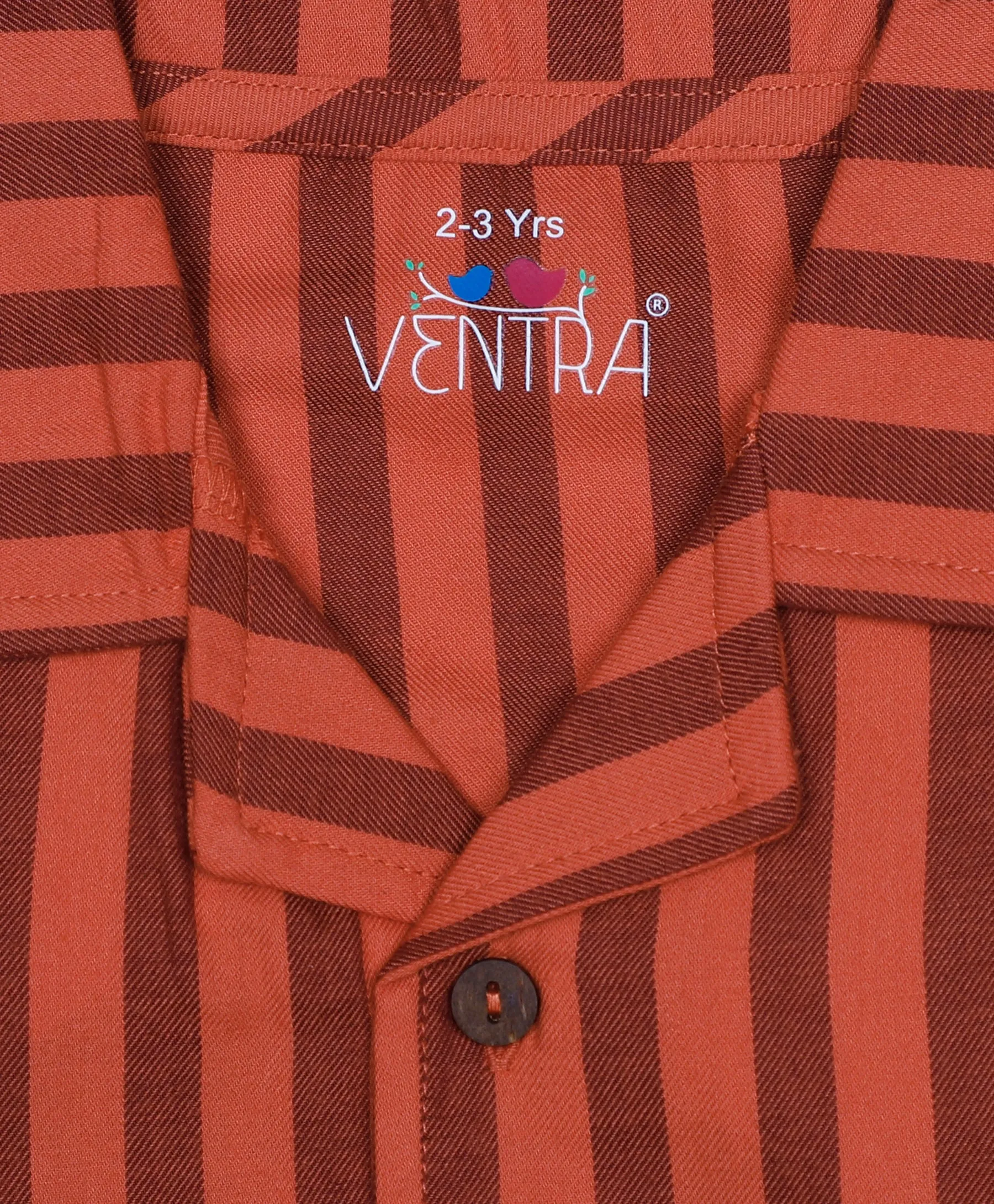 Ventra Brown Stripe Nightwear