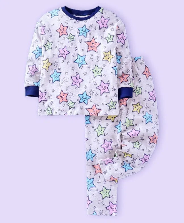 Ventra Girls Ecru Star Nightwear