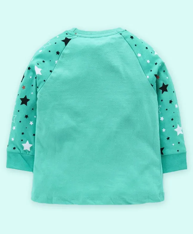 Ventra Girls Shine Star Green Nightwear