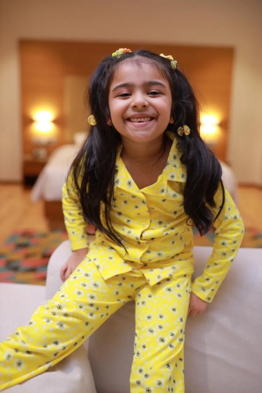 Ventra Girls Yellow Nightwear