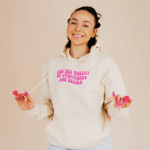 You Deserve the World - Pink Garden Hoodie (S-4XL)